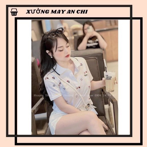 Áo Polo Nữ Cộc Tay Phối TICKER  Hàng Siêu Đẹp