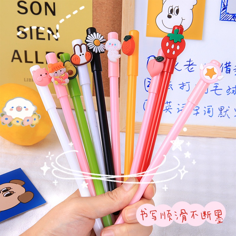 Bút Viết Mực Gel Ngòi 0.5mm Kiểu Dáng Xinh Xắn Dễ Thương - Bút Gel mực đen siêu đáng yêu