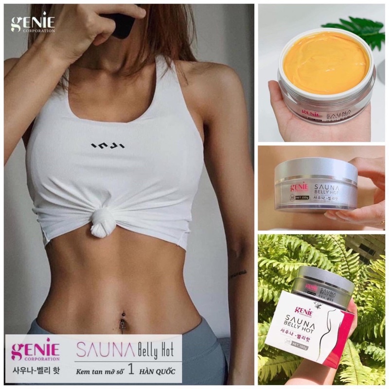 Gel tan mỡ Genie Sauna Belly Hot 150gr - tan mỡ bụng, đùi, bắp tay