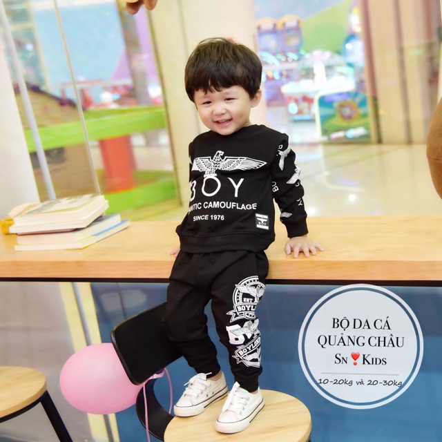 SIZE 8-20kg: Bộ BOY nhũ chất da cá cực đẹp và cá tính cho bé trai - BBDC