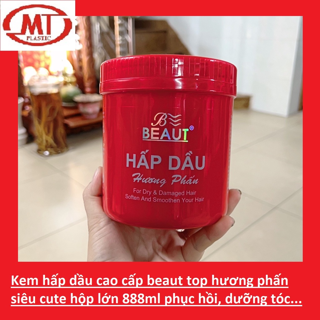 Kem hấp dầu Beaut hương phấn Siêu thơm mượt hộp 888ml sx thoe tiêu chuẩn GMP