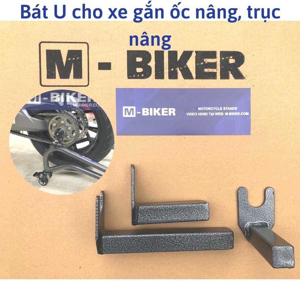 Ben nâng xe moto, pad nâng các loại U, L, pad ben nâng xe máy bánh trước Mbiker Hàng Chính Hãng