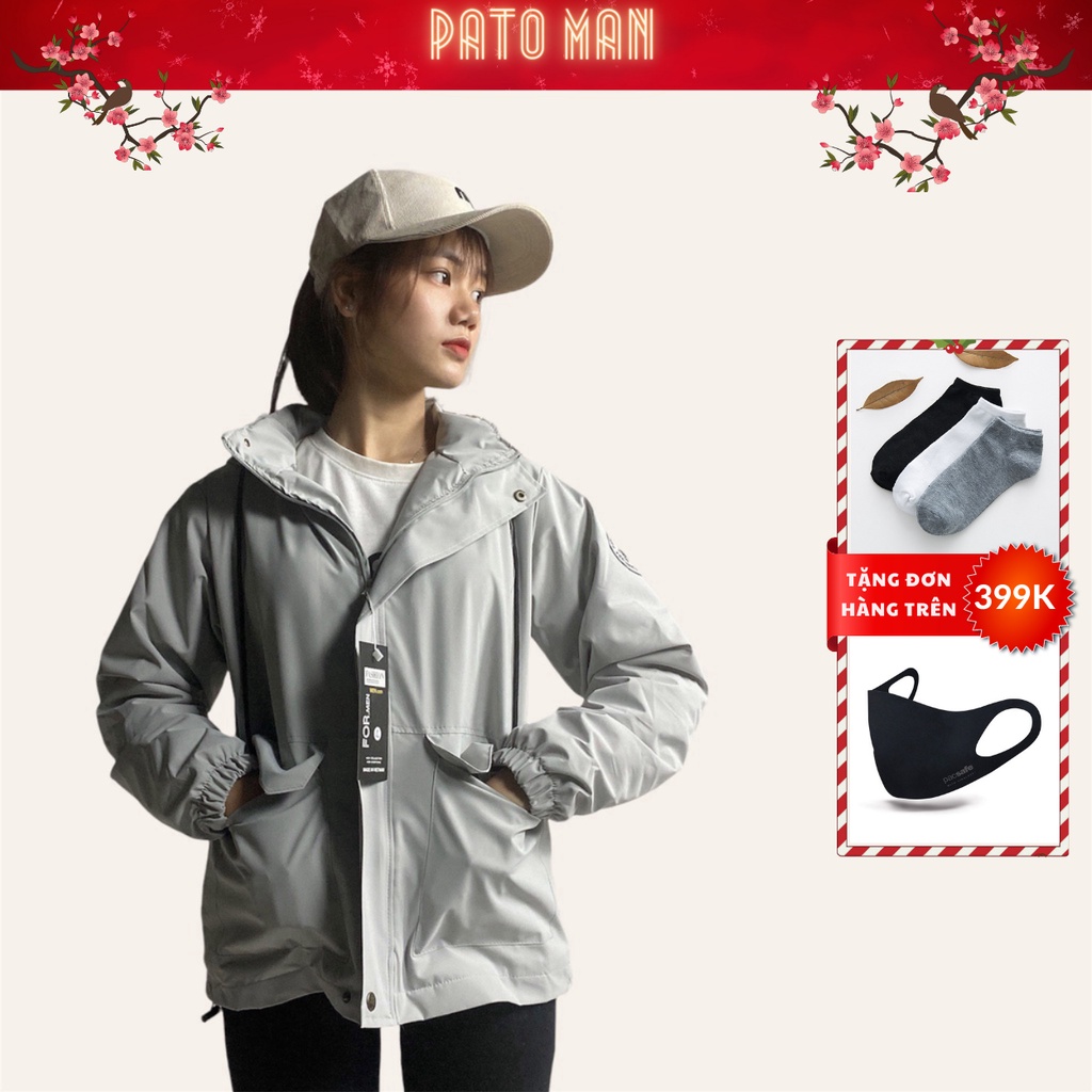 Áo khoác gió nữ cao cấp chất gió tráng bạc, chống nước,chống gió-Áo khoác dù cực đẹp tôn dáng nổi bật  PATOMAN