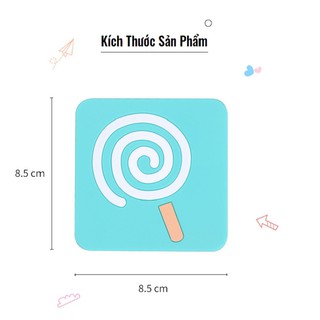 Đế Lót Ly Dày Dặn Cách Nhiệt Thiết Kế Họa Tiết Dễ Thương