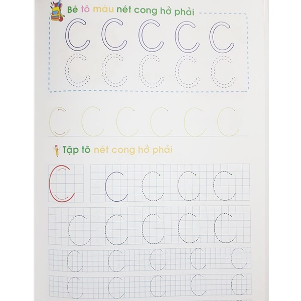 Sét 4 Vở Bé Làm Quen Với Chữ Cái Các,Nét Cơ Bản, Chữ Số