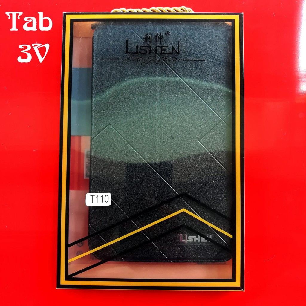 Bao Da Samsung Tab 3V T116 Hiệu Lishen Lưng Dẻo Màu Đen