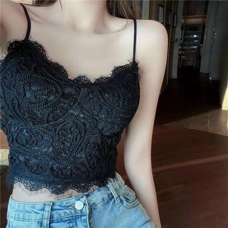 Áo Hai Dây Bra Phối Ren Có Mút