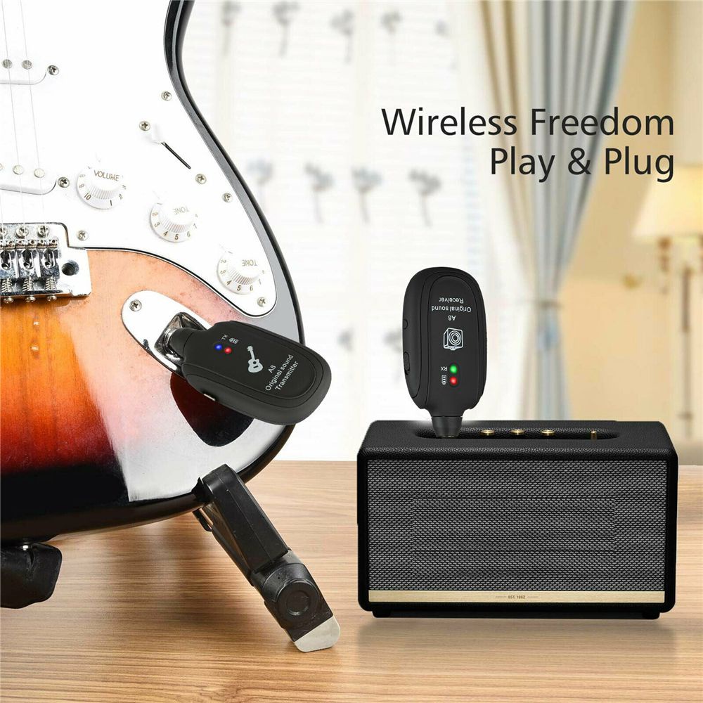 Đầu thu phát âm thanh không dây 20hz-20khz Uhf nhiều màu sắc có thể sạc lại chuyên dụng cho đàn guitar