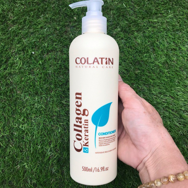 Dầu xả dưỡng tơ tằm siêu mềm mượt Colatin Natural Care Conditioner 500ml ( New )