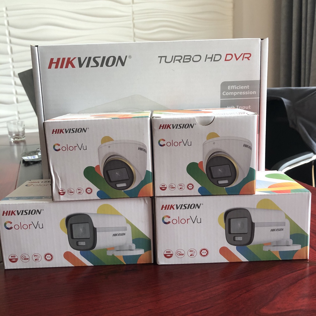 [ CAM MÀU BAN ĐÊM ] Trọn bộ 1/2/3/4 camera giám sát hikvision chính hãng , kèm HDD - Đầy đủ phụ kiện lắp đặt