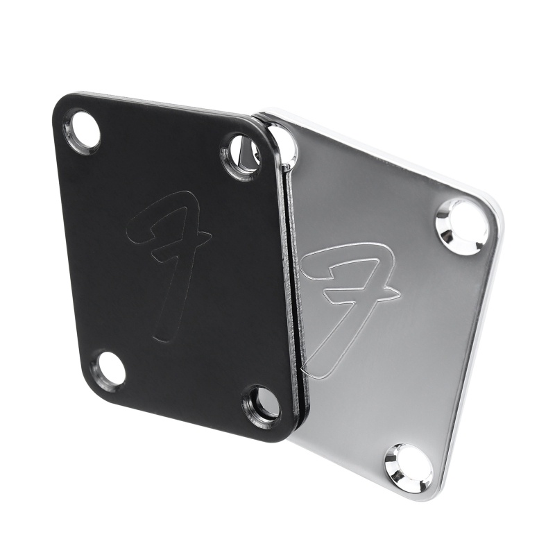 Tấm Gắn Cần Đàn Guitar IWO 70s F 4-Bolt Màu Đen / Chrome Kèm Ốc Vít