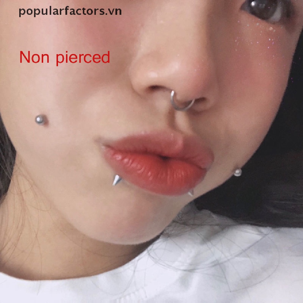 Set 20 Khuyên Mũi / Môi / Lông Mày Giả Bằng Thép Không Gỉ