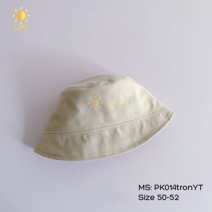 Mũ tròn bé trai bé gái màu trơn basic, nón tròn cho bé 2- 6 tuổi PK014tronYT