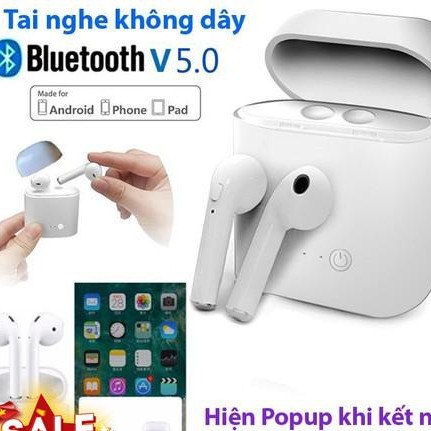 Tai nghe Bluetooth Không Dây Bluetooth I7S plus âm thanh cực hay, sành điệu 2019( Sale - Cực Sốc ✨)