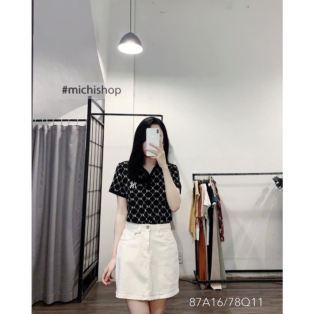 Áo polo dáng basic mới về 03 màu rất xinh đen-trắng-nâu, có sẵn size S-M-L 87A16