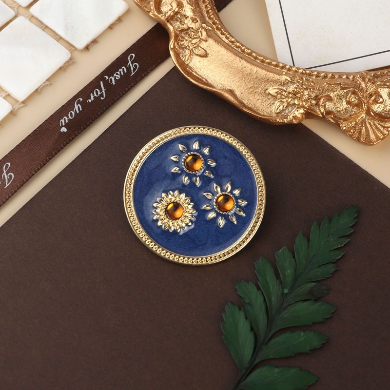 Ghim Cài Áo Hình Hoa Tráng Men Phong Cách Baroque Cổ Điển Tinh Tế Chất Lượng Cao Cho Nữ Bán Sỉ