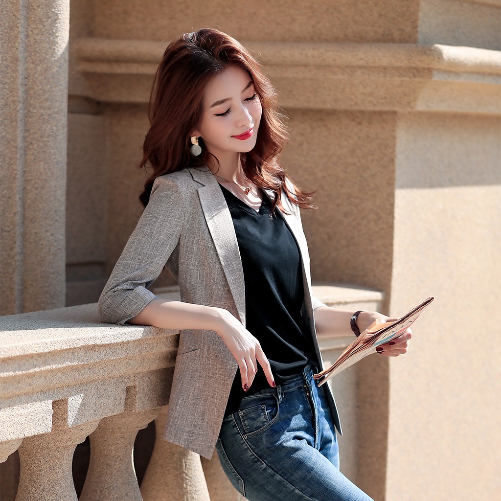 Áo Khoác Công Sở Phong Cách Hàn Quốc Dành Cho Nữ
