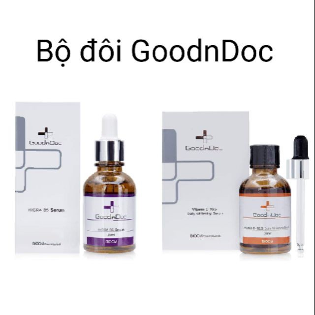 [CHÍNH HÃNG] Serum dưỡng ẩm trắng sáng da, mờ thâm nám, cấp nước, chống lão hóa GOODNDOC HYDRA B5 30ml