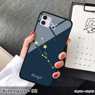 Ốp lưng kính 3D iPhone 11 cung hoàng đạo