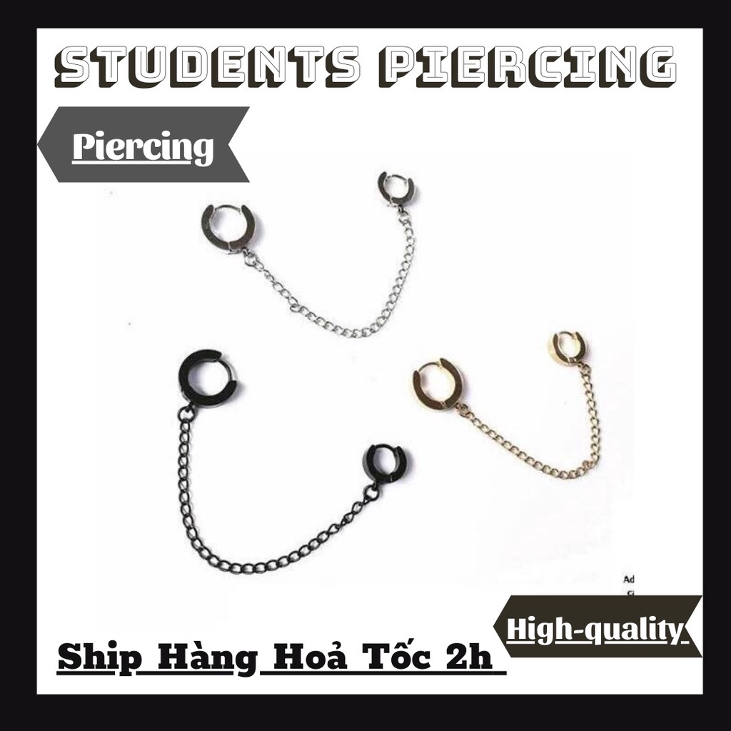 Khuyên vòng 2 lỗ không gỉ không phai màu