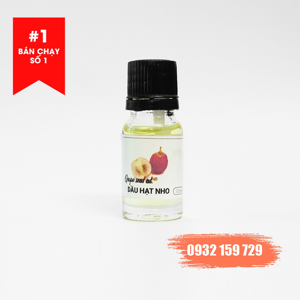 Dầu hạt nho (Grapeseed Oil) - 10ml/ 50ml/ 100ml . Nguyên liệu mỹ phẩm,  Nguyên liệu làm son. Xuất Xứ : Tây Ban Nha