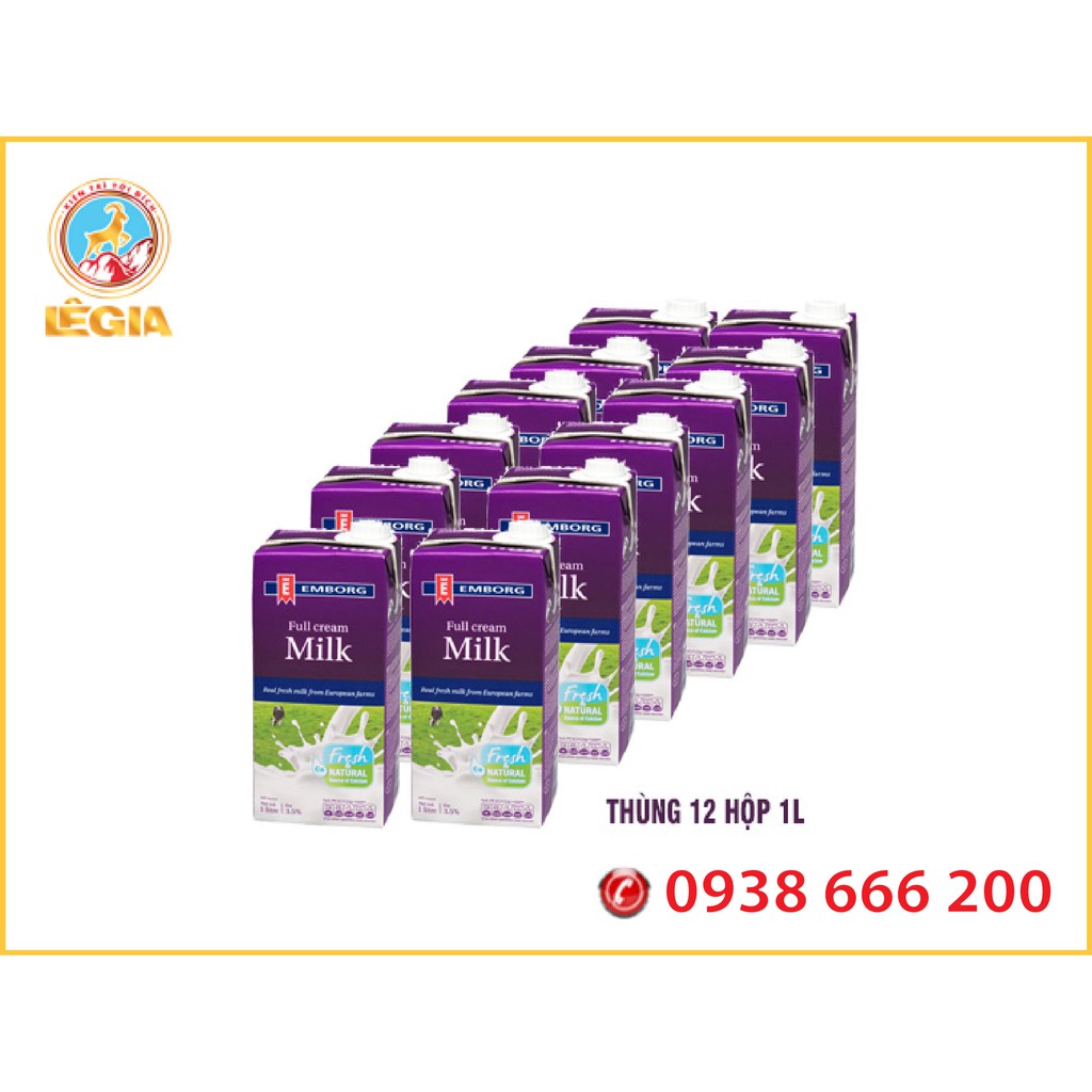 Sữa Tươi Nguyên Kem EMBORG FULL CREAM 1L