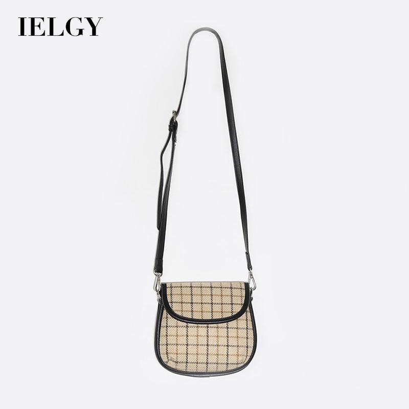 Túi đeo vai IELGY họa tiết kẻ sọc phong cách Hàn Quốc cổ điển thời trang cho nữ