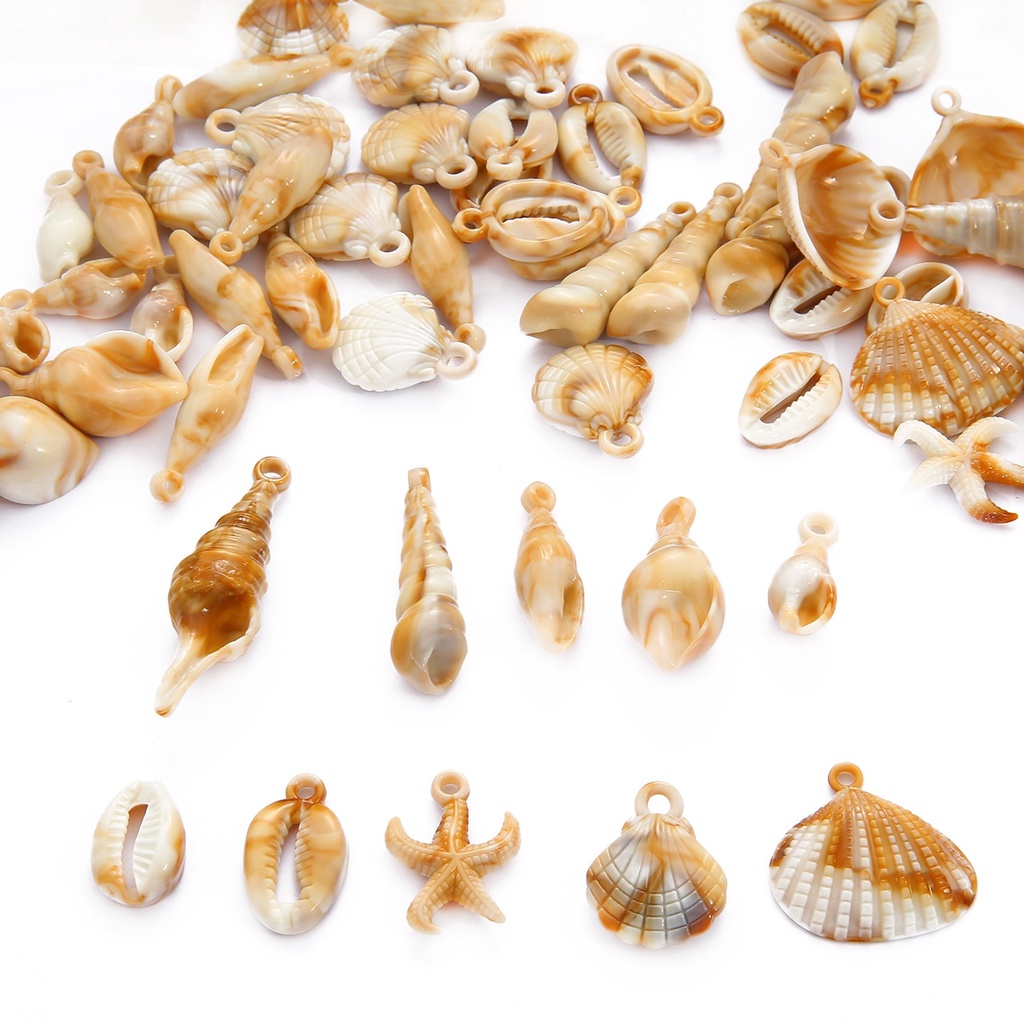 Set 12-51 vỏ sò / sao biển nhiều kiểu dáng trang sức thủ công