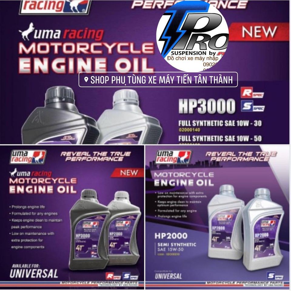 DẦU NHỚT ĐỘNG CƠ Uma Racing - Engine Oil 4T XE SỐ_TAY GA