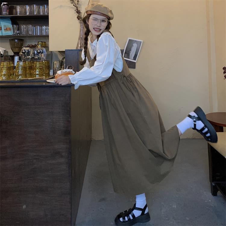 Set Áo Thun Ngắn Tay + Quần Yếm Dáng Rộng Năng Động Thời Trang Dành Cho