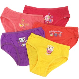 Bộ 5 quần lót - quần chíp bé gái cotton Thái Lan