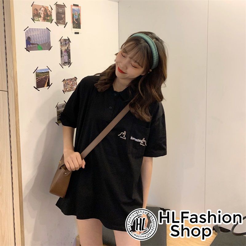 Áo polo thun cổ trụ Something, áo thun có cổ HLFashion | WebRaoVat - webraovat.net.vn