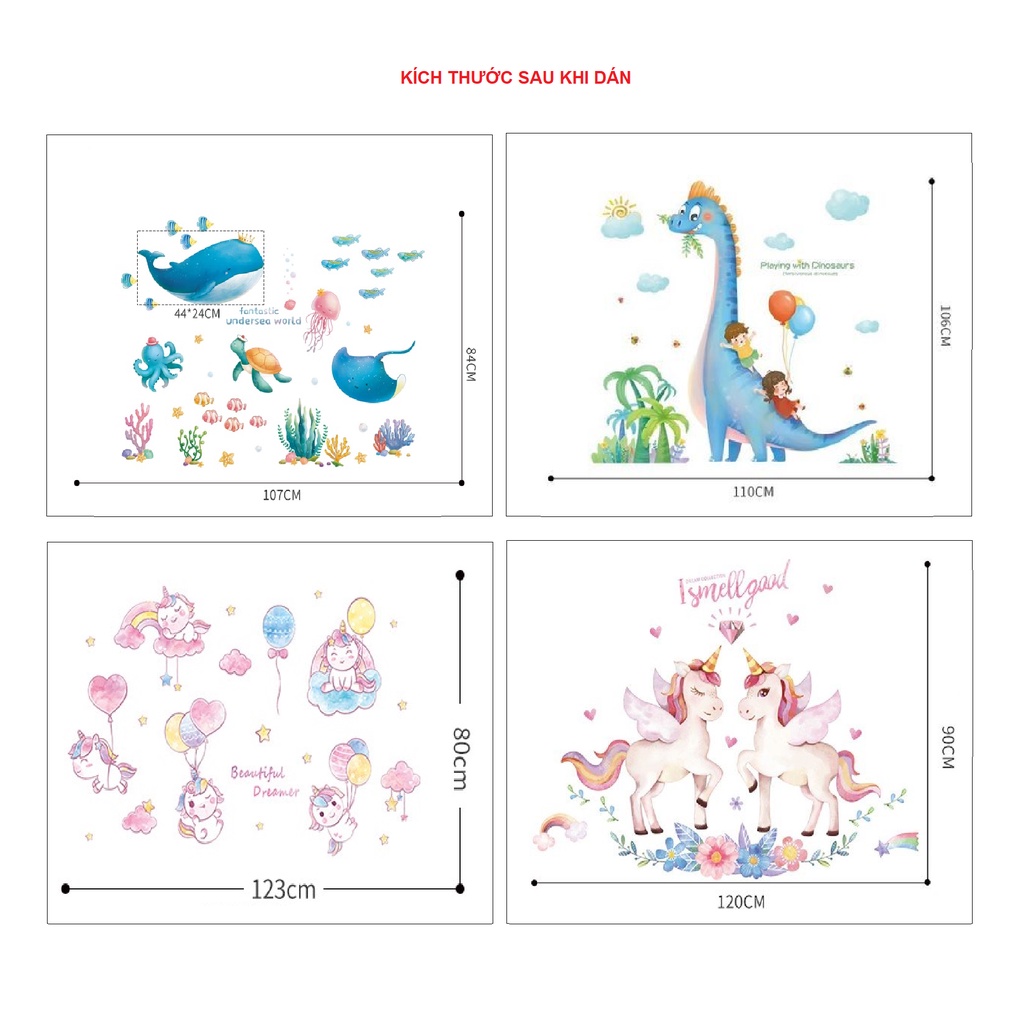 Decal trang trí tường PHÒNG BÉ - TỔNG HỢP - THUTHAODECOR