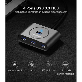 Hub USB 4 cổng USB3.0 UGREEN CR113
