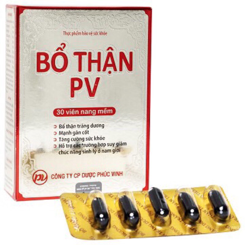 Bổ thận PV – Hỗ trợ điều trị yếu sinh lý, tiểu đêm nhiều và chứng thận âm hư (Hộp 30 viên)
