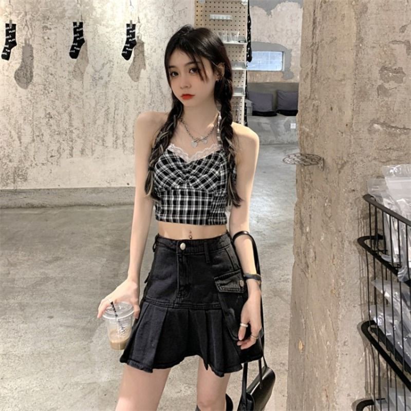 Bộ Áo + Đầm Yếm Thời Trang Mùa Hè Cho Nữ 2021