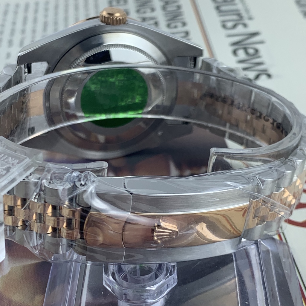 Đồng hồ nam Đồng hồ cơ Automatic Rolex Classic 3D màu nâu cafe size 40-41mm