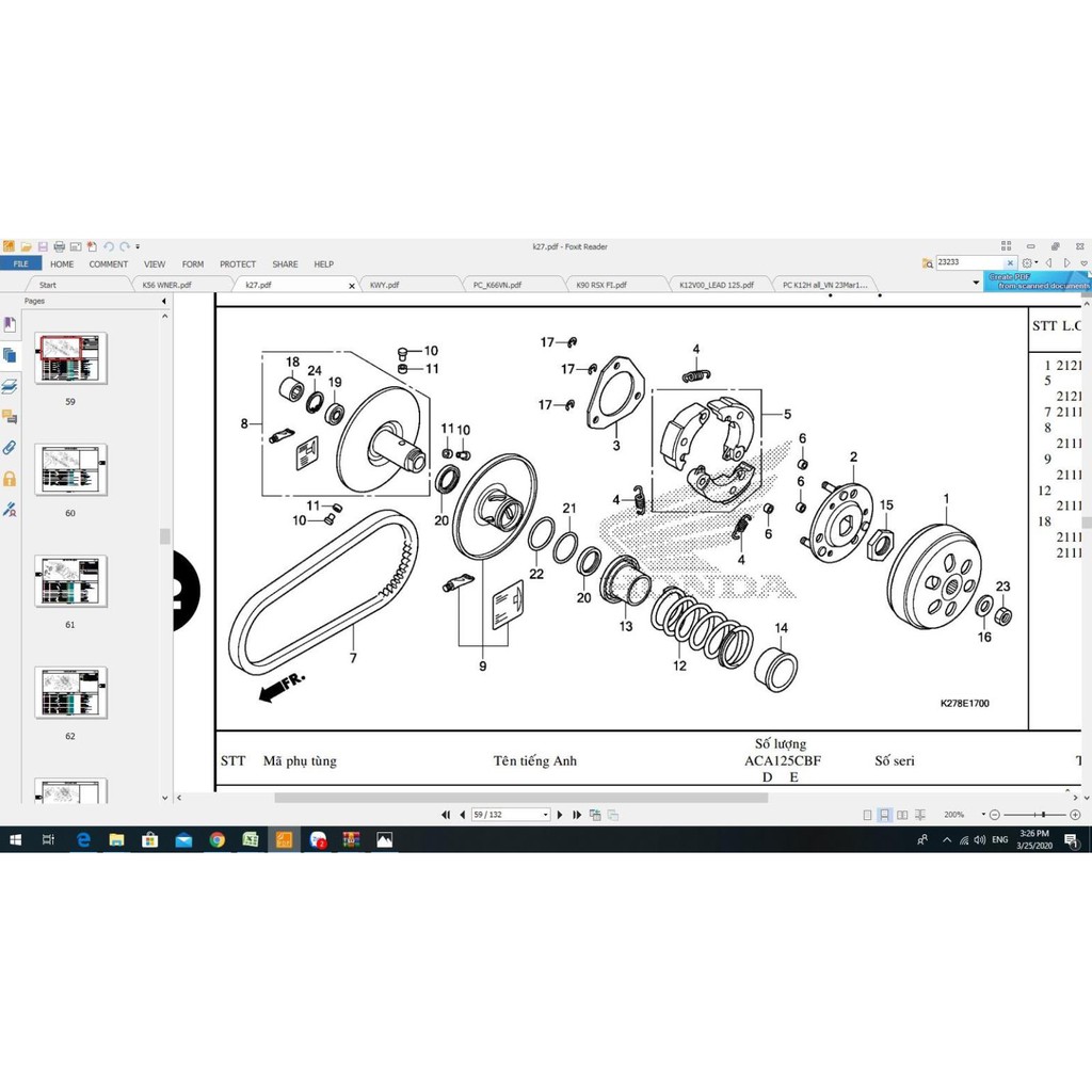 Lò Xo Trụ AB/Click/Lead/SCR/Vision Zin honda