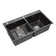 Chậu đúc inox mạ nano 82X45, hàng chính hãng cao cấp bảo hành 12 tháng .