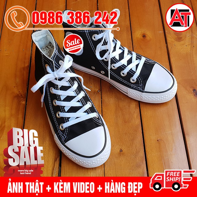 [FLASH SALE] Giày Thể Thao CV Chuck 2 Đen Trắng Cổ Cao Nam Nữ