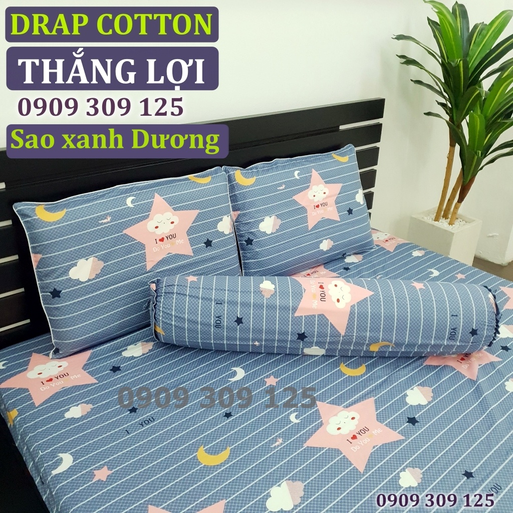 drap cotton 100% Thắng lợi cao cấp SAO XANH DƯƠNG chuẩn logo | BigBuy360 - bigbuy360.vn