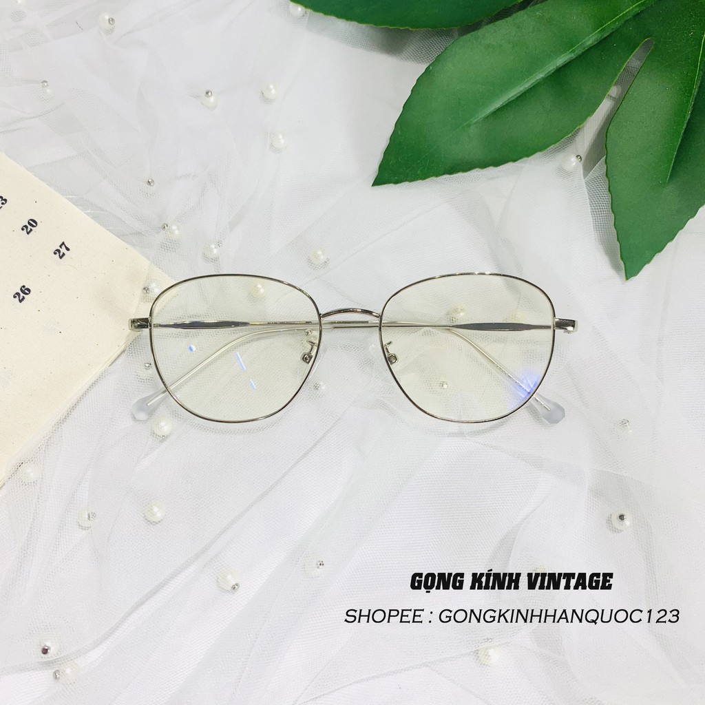 [ GỌNG VINTAGE ] Gọng kính kim loại mảnh nhẹ HOT HIT hàn quốc 2021, nhận cắt mắt cận loạn theo giấy