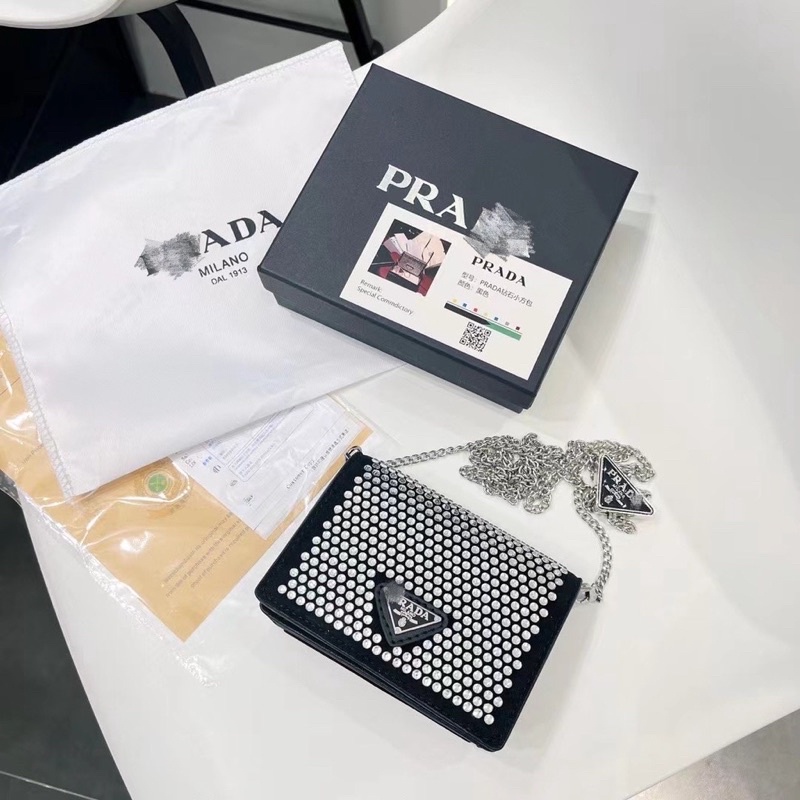 Túi Đeo Chéo Đính Đá Mini PRDA Siêu Xinh ( mã PRDM80)