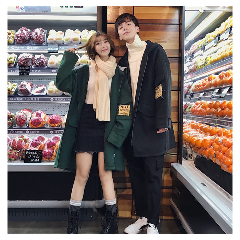 Áo dạ nam nữ Ulzzang Hàn Quốc HOTTNESS Áo dạ đôi Giá Rẻ chất cực đẹp và ấm