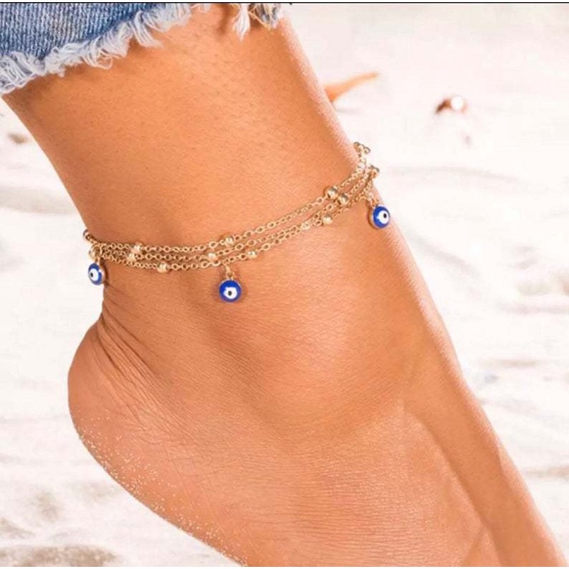 Lắc Chân Hình Mắt Quỷ May Mắn Thời Trang Nữ Tính
