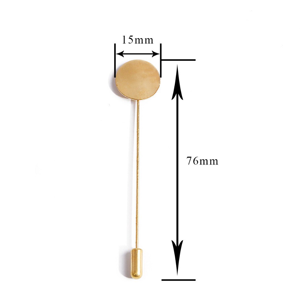 Set 10 ghim cài dài bằng hợp kim đính ngọc trai giả thiết kế khung trống tự trang trí DIY