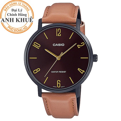 Đồng hồ nam dây da Casio Anh Khuê MTP-VT01BL-5BUDF