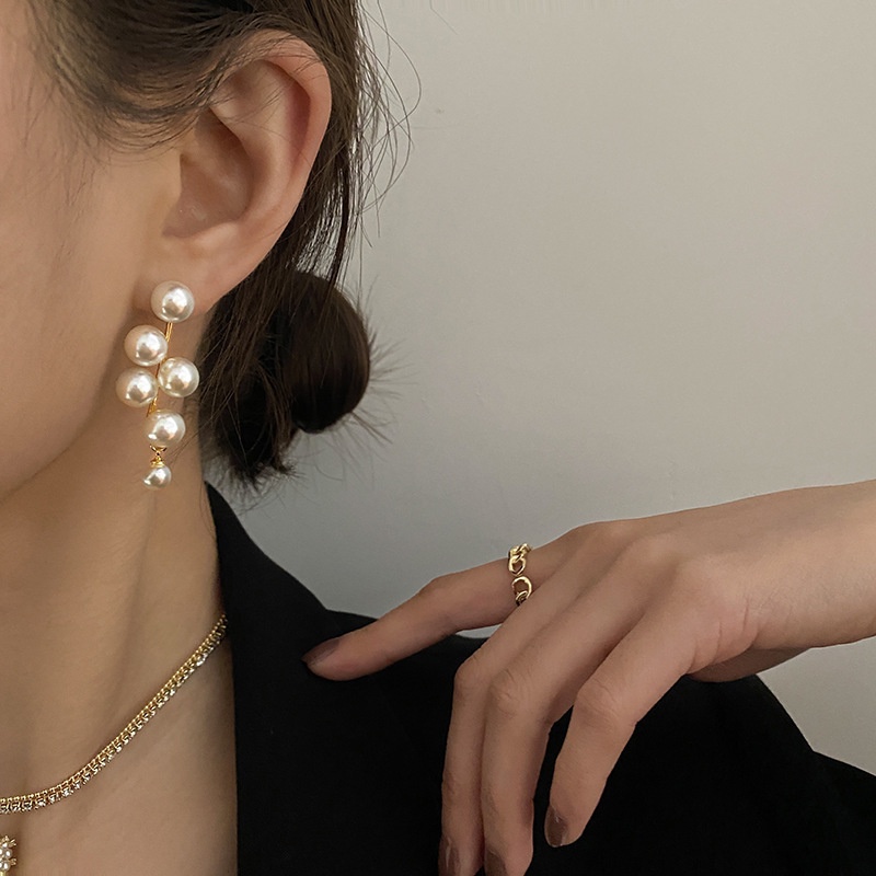 Bông Tai Đính Ngọc Trai Thời Trang Sang Trọng Cho Nữ