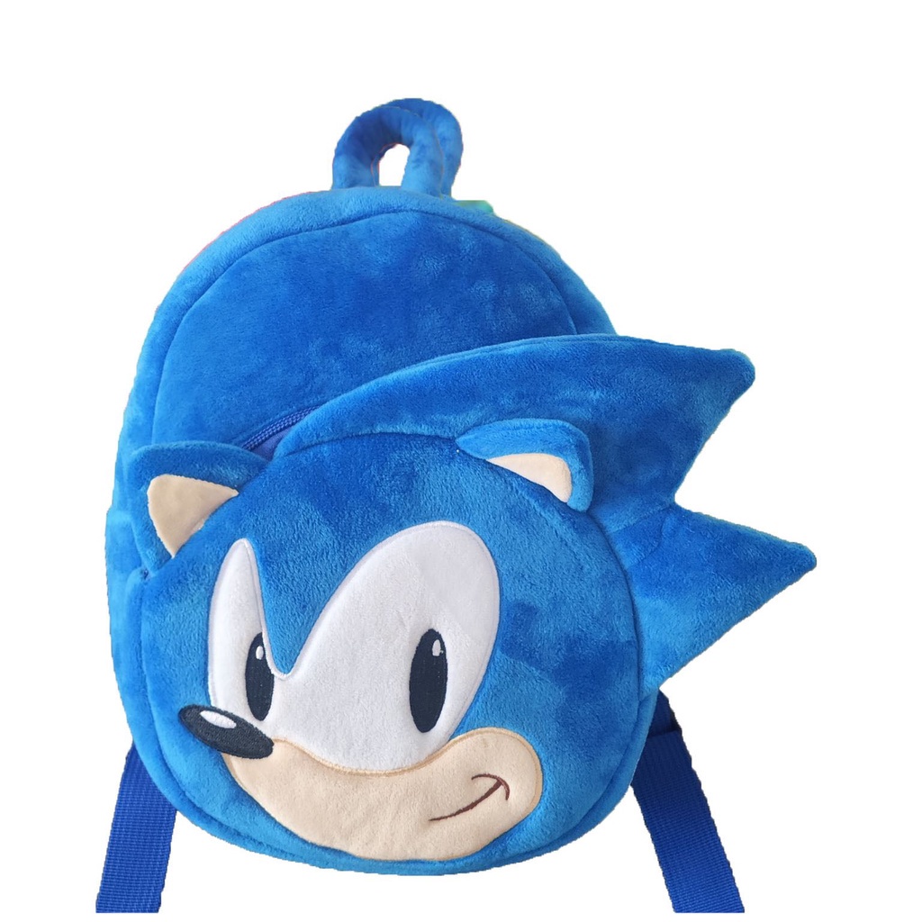 Balo Đi Học Hình Nhím Sonic Nhồi Bông Đáng Yêu Cho Bé