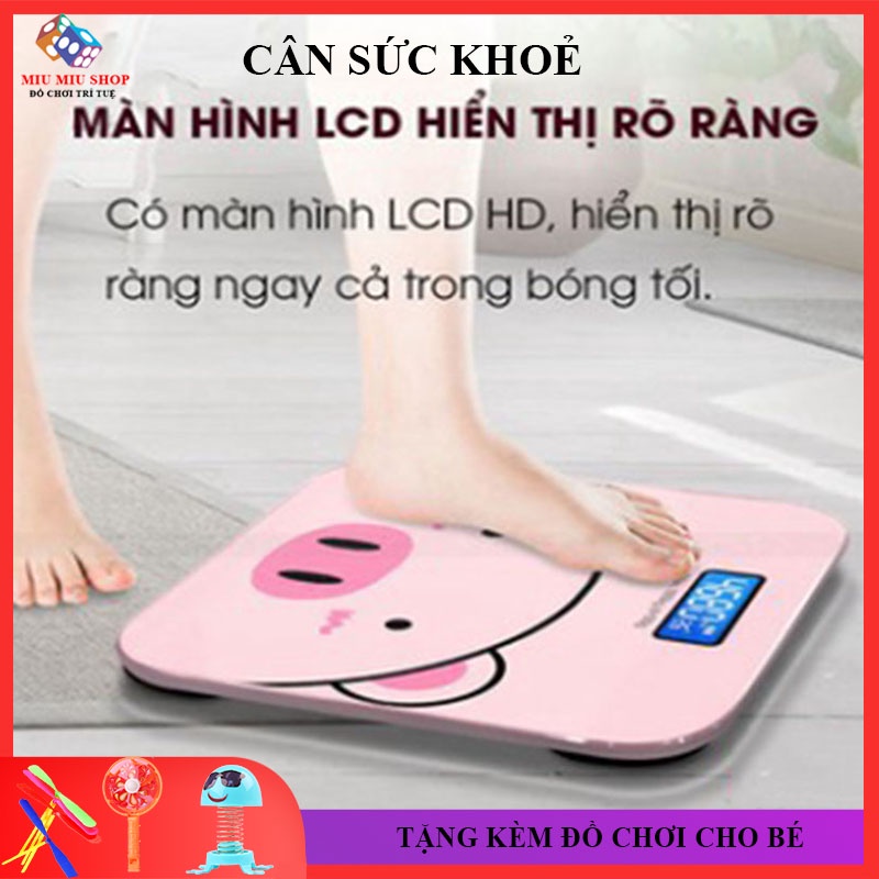 Cân Sức Khỏe, Cân Điện Tử Hình Heo Hồng, Pin Tiểu Màn Hình Điện Tử Đo Nhiệt Độ Phòng Đồ Gia Dụng